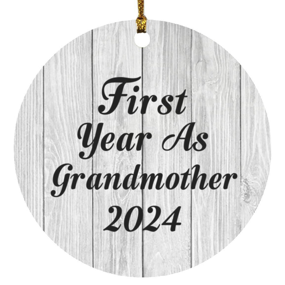 First Year As Grandmother 2024 - Circle Ornament F