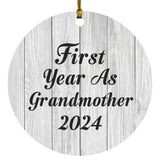 First Year As Grandmother 2024 - Circle Ornament F