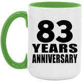 83rd Anniversary 83 Years Anniversary - 15oz Accent Mug Green