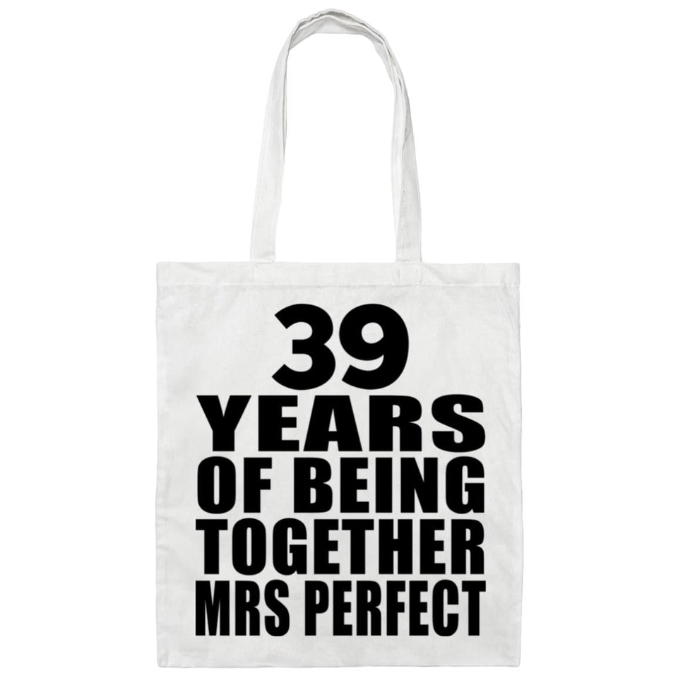 39th Anniversary 39 Years Of Being Mrs Perfect - Tote Bag White