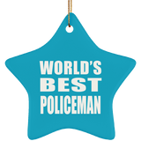 World's Best Policeman - Star Ornament