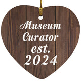 Museum Curator Established Est. 2024 - Heart Ornament D