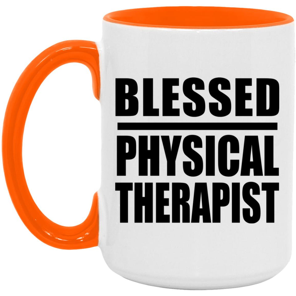 Blessed Physical Therapist - 15oz Accent Mug Orange