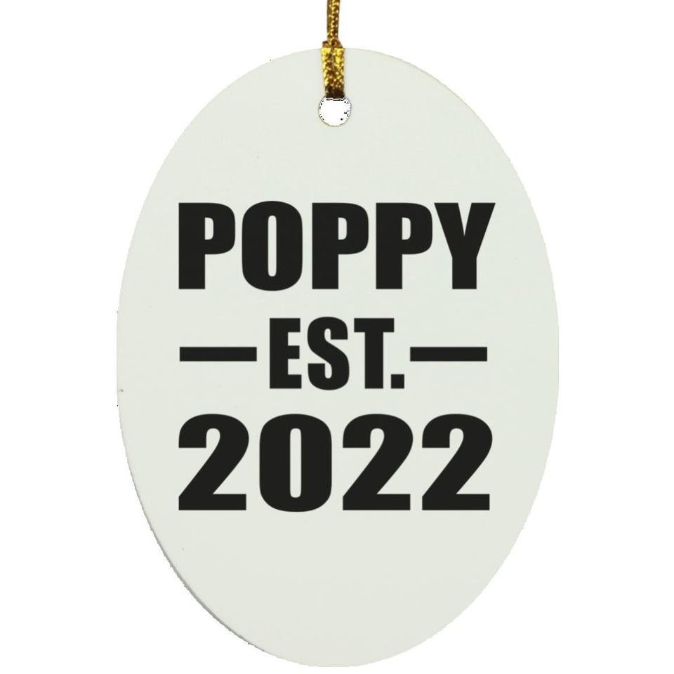 Poppy Established EST. 2022 - Oval Ornament