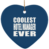 Coolest Hotel Manager Ever - Heart Ornament