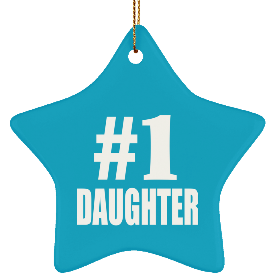 Number One #1 Daughter - Star Ornament