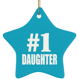 Number One #1 Daughter - Star Ornament