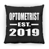 Optometrist Established EST. 2019 - Throw Pillow Black