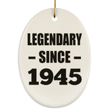 79th Birthday Legendary Since 1945 - Oval Ornament