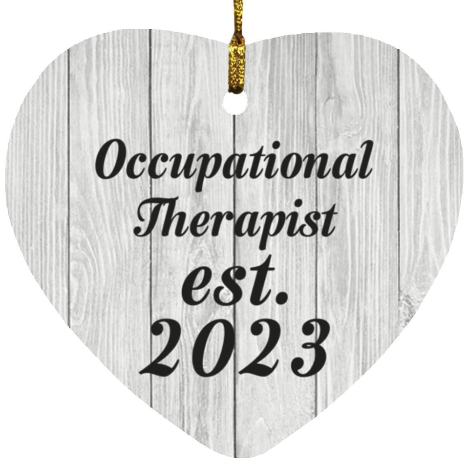 Occupational Therapist Established Est. 2023 - Heart Ornament F