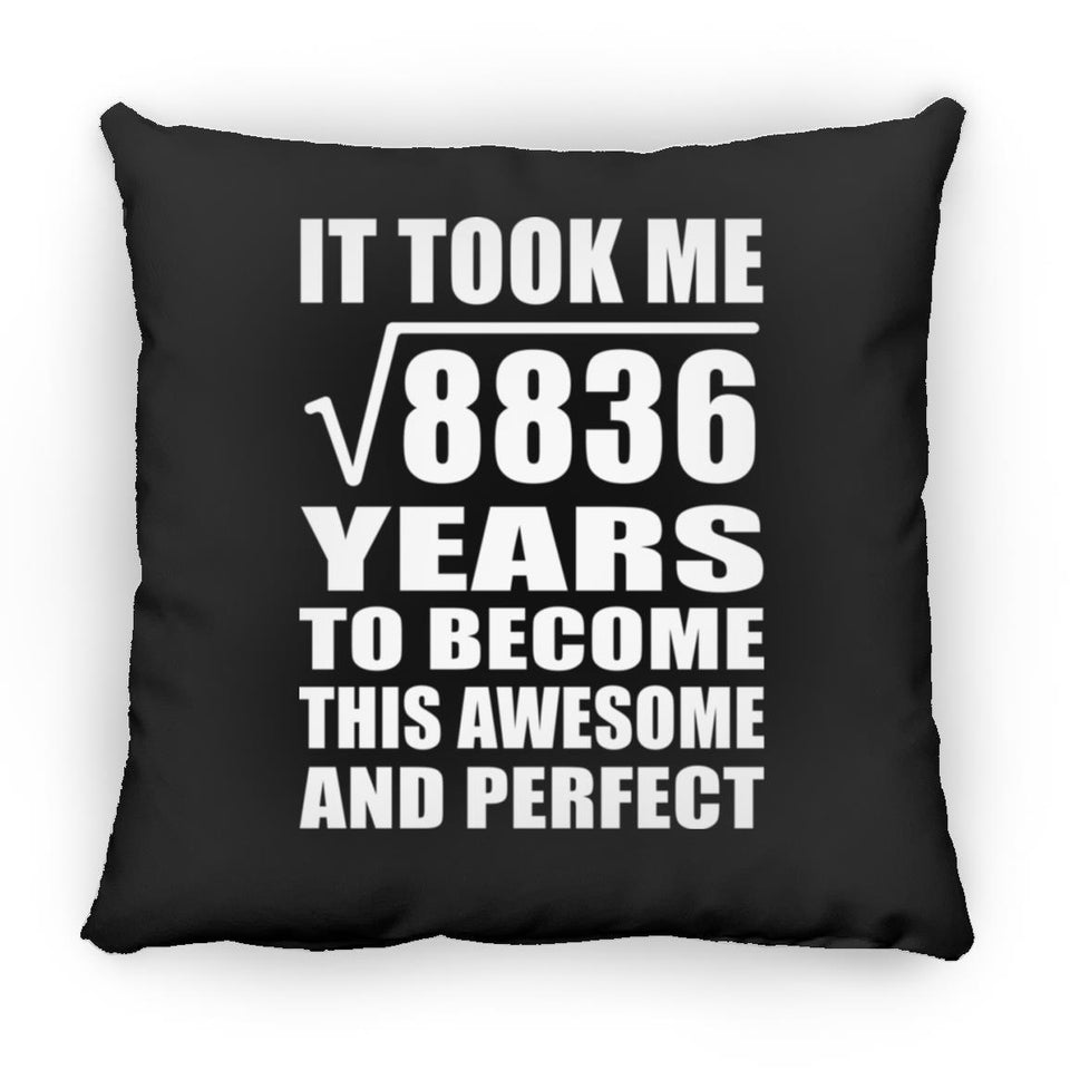 94th Birthday Took Square Root of 8836 Years To Awesome - Throw Pillow Black