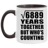 83rd Anniversary Square Root of 6889 Years Who's Counting - 11oz Accent Mug Black