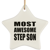 Most Awesome Step Son - Star Ornament