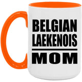 Belgian Laekenois Mom - 15oz Accent Mug Orange