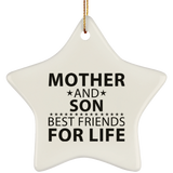 Mother and Son, Best Friends For Life - Star Ornament