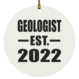 Geologist Established EST. 2022 - Circle Ornament