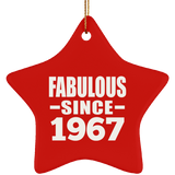 57th Birthday Fabulous Since 1967 - Star Ornament