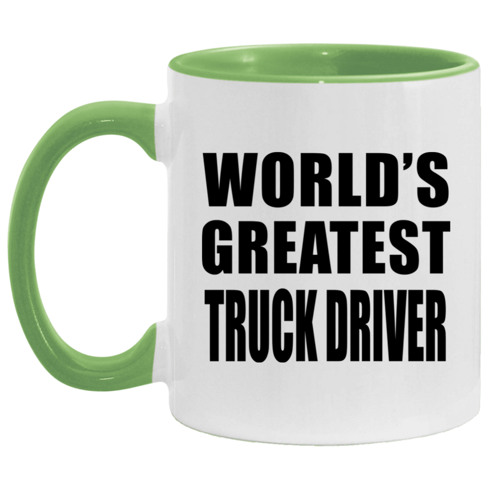 World's Greatest Truck Driver - 11oz Accent Mug Green