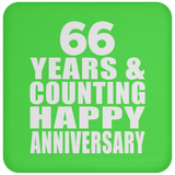 Happy 66th Anniversary 66 Years & Counting - Drink Coaster