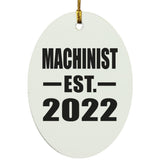 Machinist Established EST. 2022 - Oval Ornament