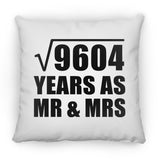 98th Anniversary Square Root of 9604 Years As Mr & Mrs - Throw Pillow