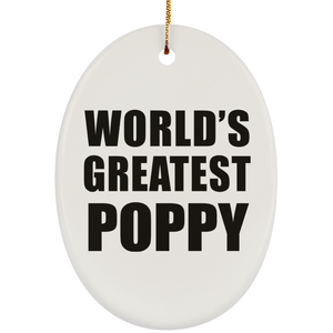 World's Greatest Poppy - Oval Ornament