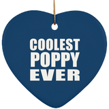 Coolest Poppy Ever - Heart Ornament