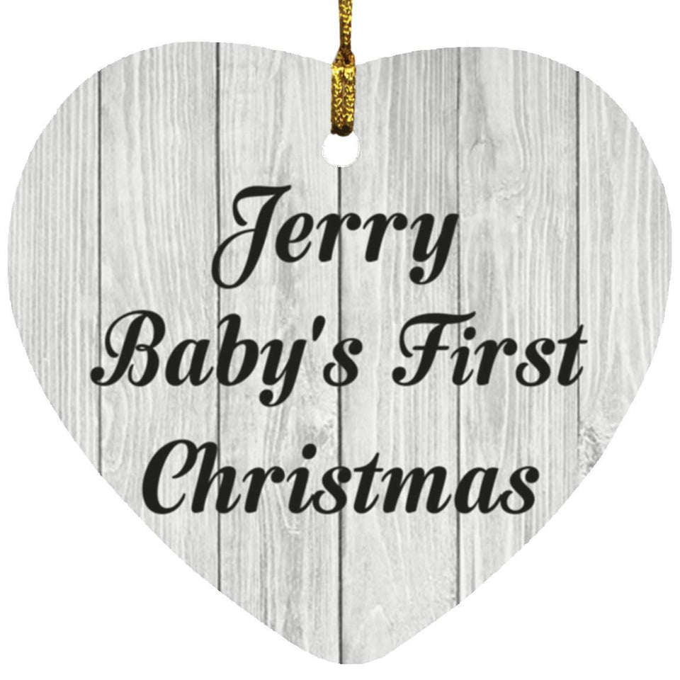 Jerry Baby's First Christmas - Heart Ornament F