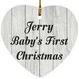 Jerry Baby's First Christmas - Heart Ornament F