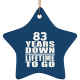 83rd Anniversary 83 Years Down Lifetime To Go - Star Ornament