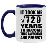 27th Birthday Took Square Root of 729 Years To Awesome - 11oz Accent Mug Purple