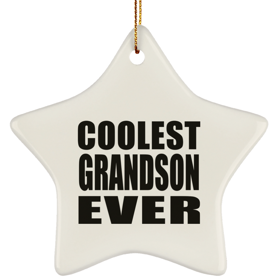 Coolest Grandson Ever - Star Ornament