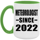 Meteorologist Since 2022 - 15oz Accent Mug Green
