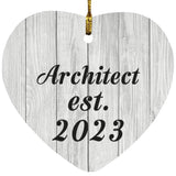 Architect Established Est. 2023 - Heart Ornament F