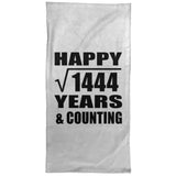 Happy 38th Anniversary Square Root of 1444 Years & Counting - Hand Towel