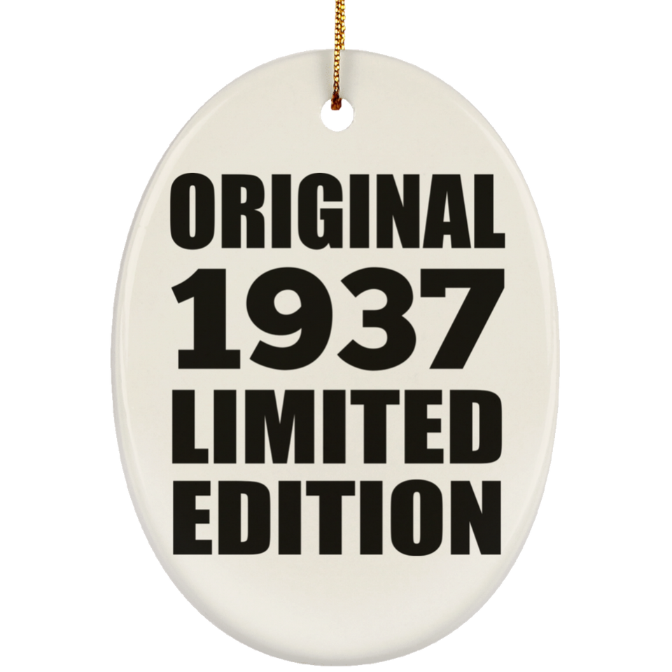 87th Birthday Original 1937 Limited Edition - Oval Ornament