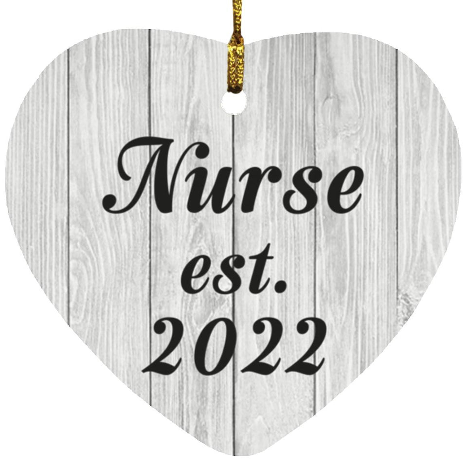 Nurse Established Est. 2022 - Heart Ornament F
