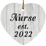 Nurse Established Est. 2022 - Heart Ornament F