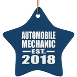 Automobile Mechanic Established EST. 2018 - Star Ornament