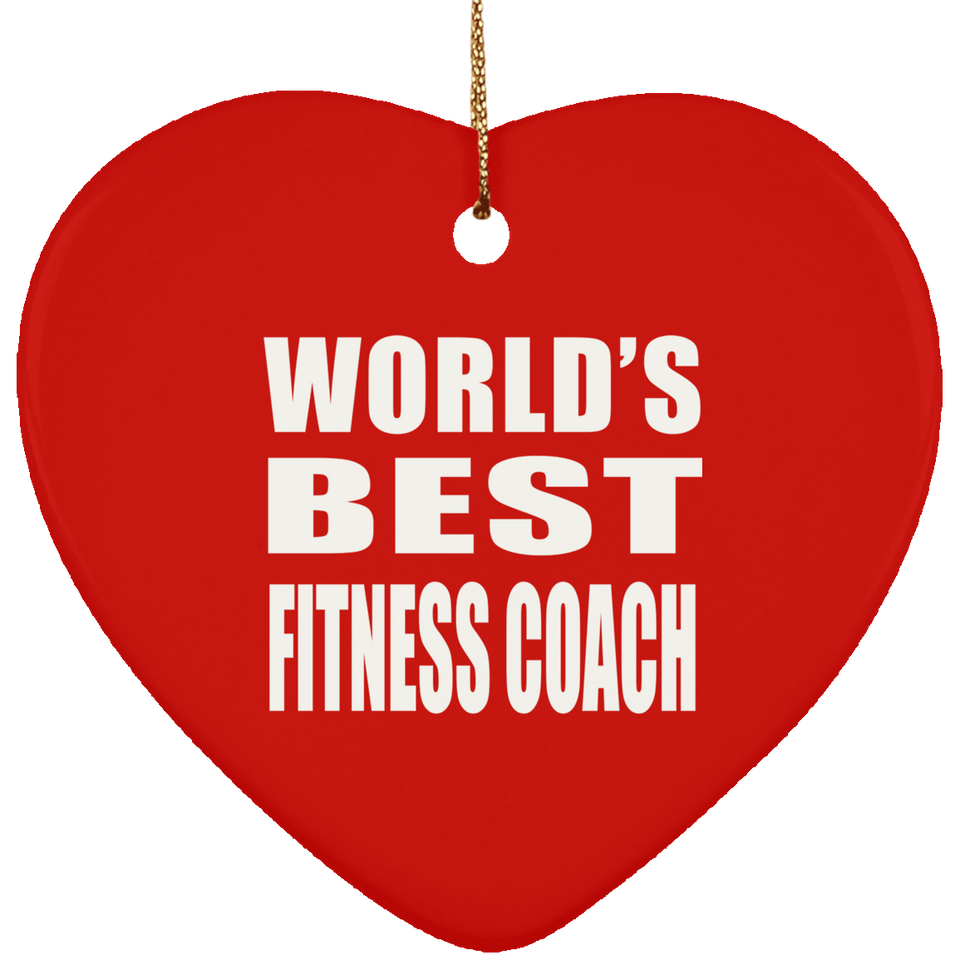 World's Best Fitness Coach - Heart Ornament