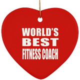 World's Best Fitness Coach - Heart Ornament