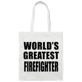 World's Greatest Firefighter - Tote Bag White