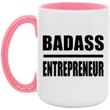 Badass Entrepreneur - 15oz Accent Mug Pink