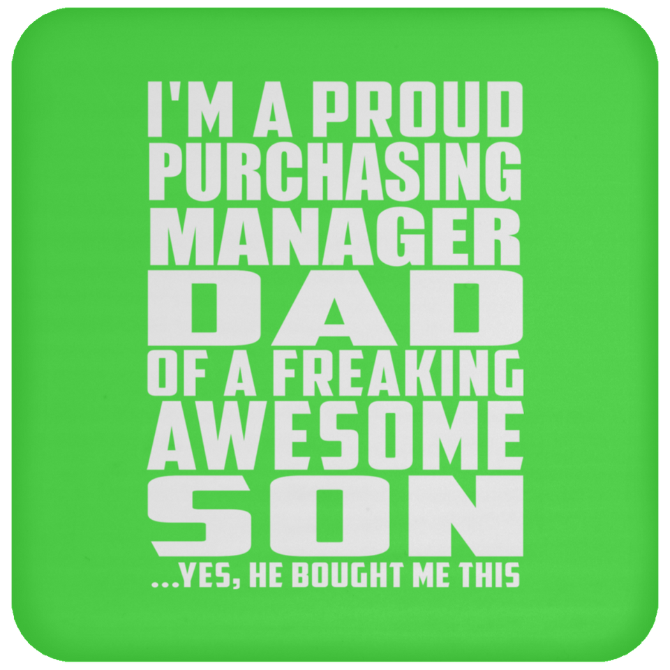 Proud Purchasing Manager Dad Of Awesome Son - Drink Coaster