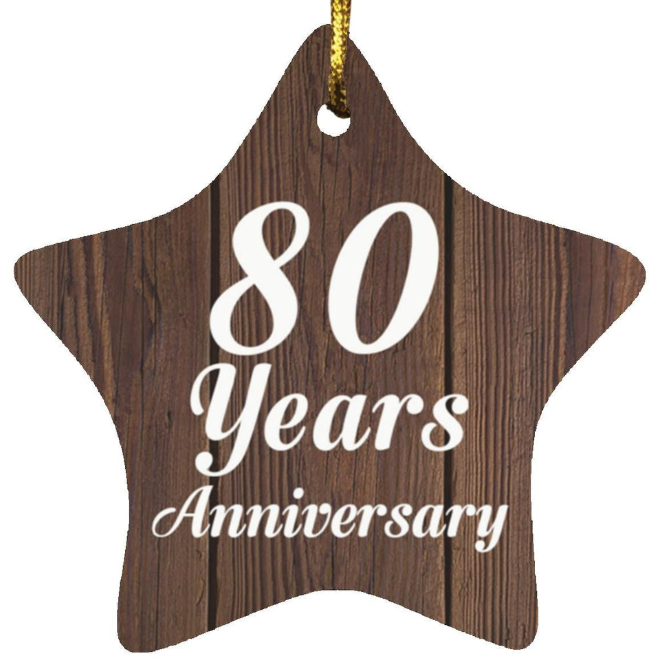 80th Anniversary 80 Years Anniversary - Star Ornament D