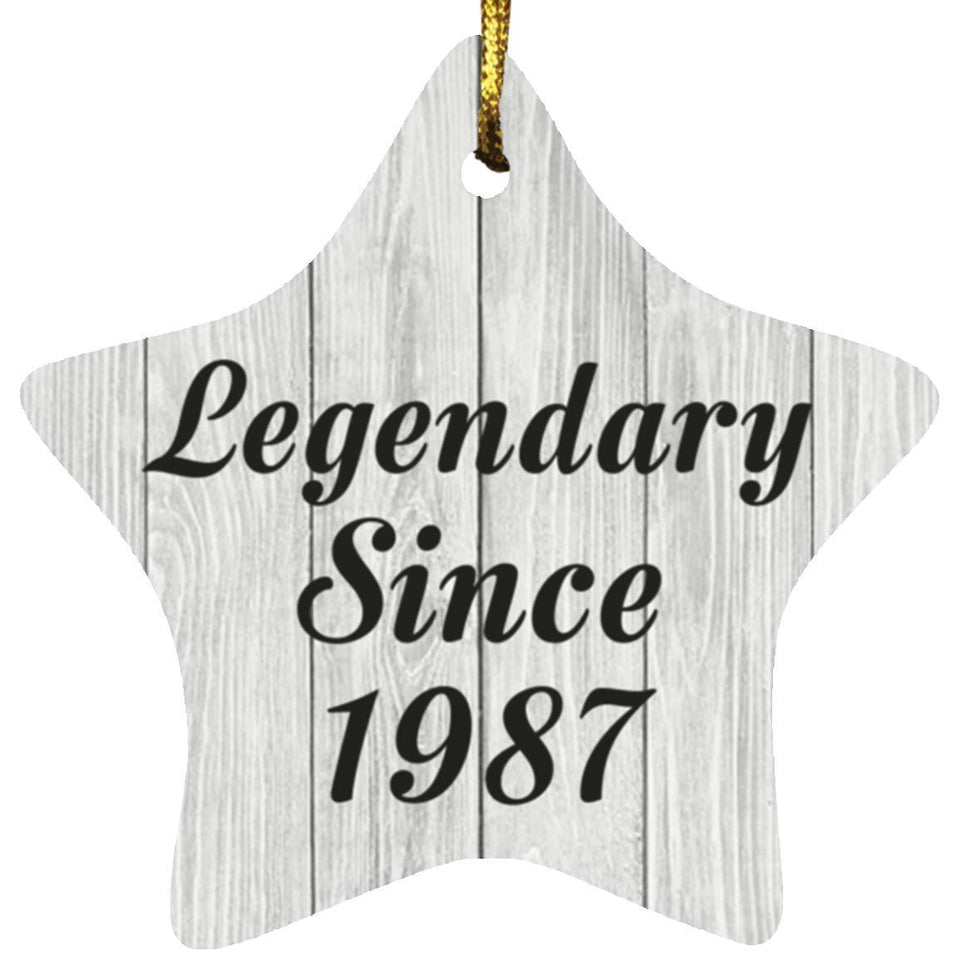 37th Birthday Legendary Since 1987 - Star Ornament F