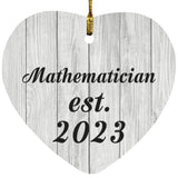 Mathematician Established Est. 2023 - Heart Ornament F