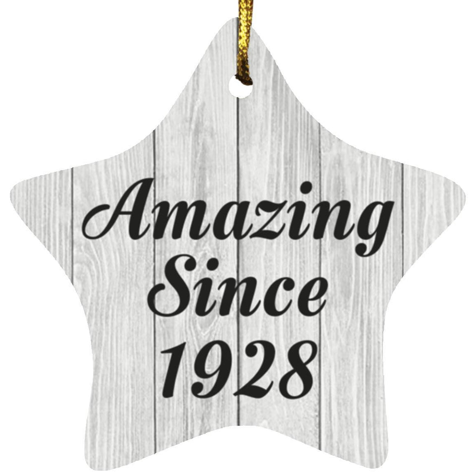 96th Birthday Amazing Since 1928 - Star Ornament F