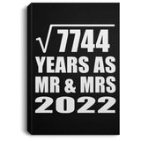 88th Anniversary Square Root of 7744 Years As Mr & Mrs 2022 - Canvas Portrait