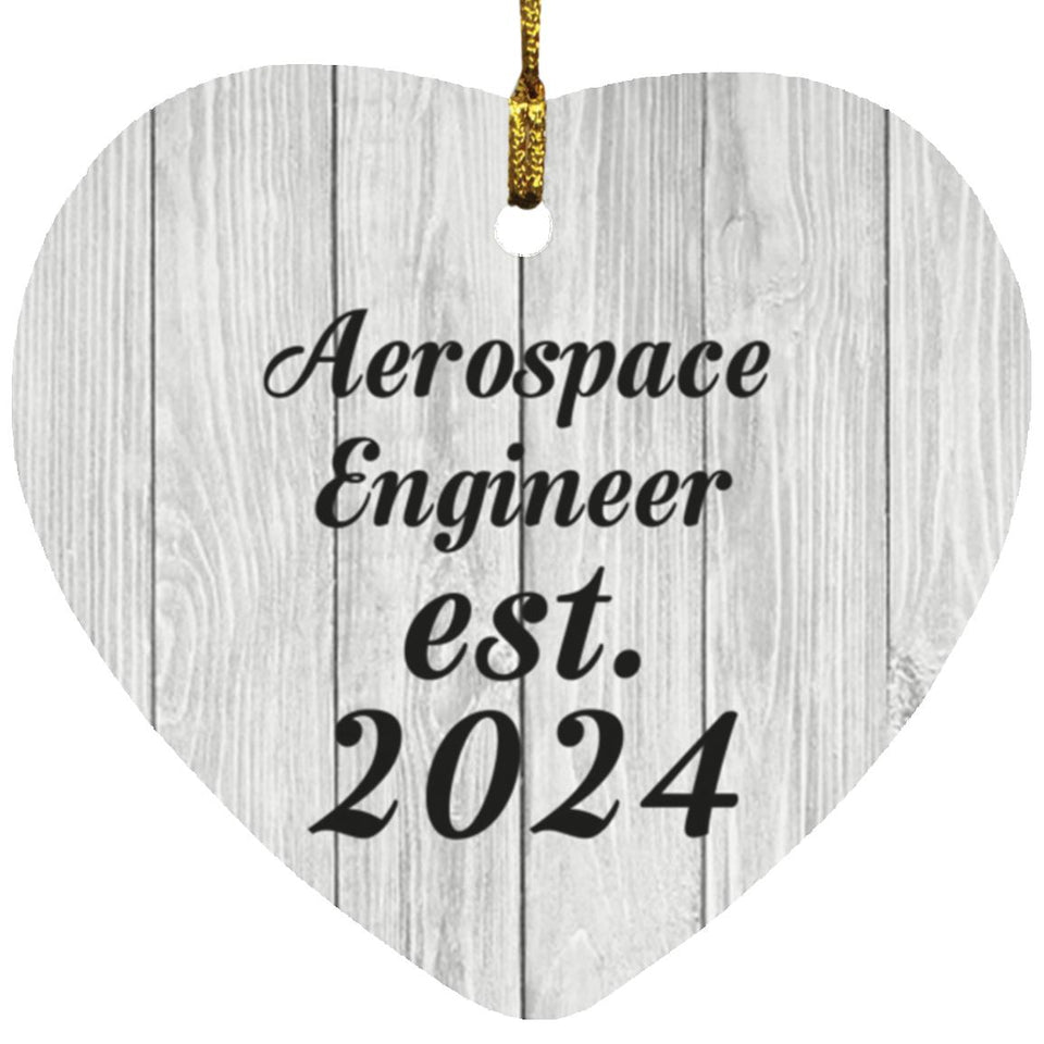 Aerospace Engineer Established Est. 2024 - Heart Ornament F